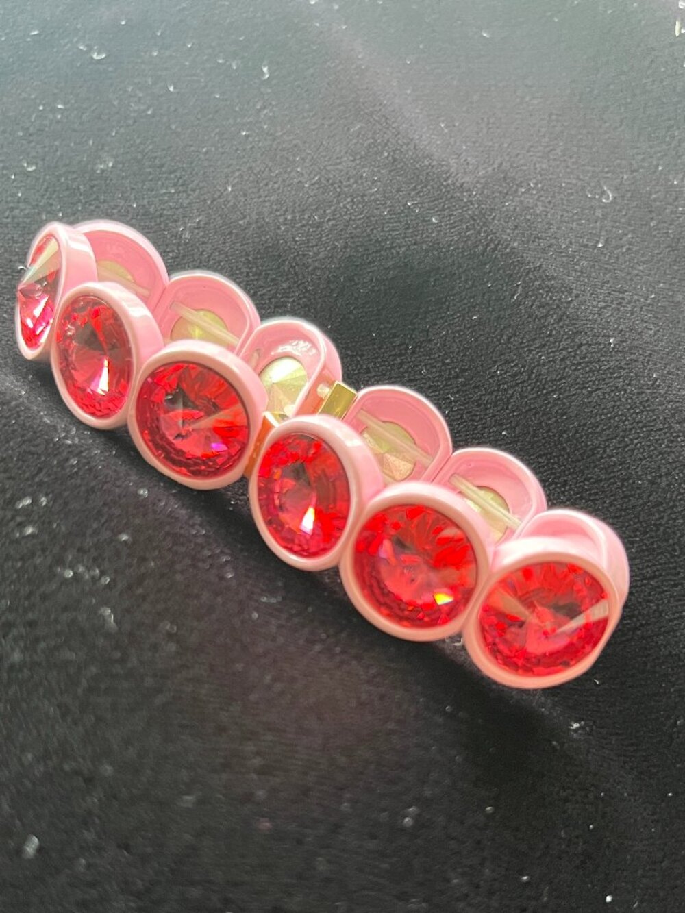 Plunder Crystal Gem Stretch bracelet in Pink